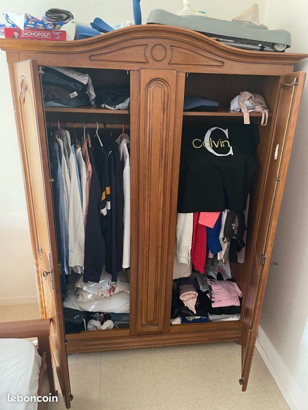 Armoire ancienne en bois massif (image 3)