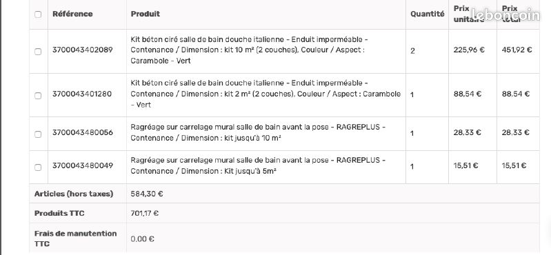 Kit béton ciré pour petite salle de bain (12 m2) VERT CARAMBOLE de chez ARCANE INDUSTRIES (image 4)