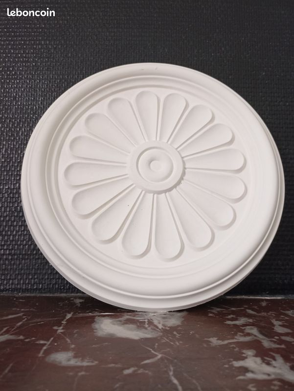 Rosace En Staff (plâtre Armé) Neuve, 30cm, Faite Main En France