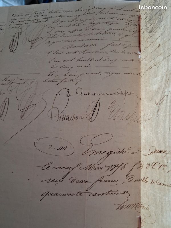 Napoléon Jean Evangéliste Emilien Desmousseaux de Givré vente terrain à Victor Delouje maître maçon Marcilly sur Eure (image 8)