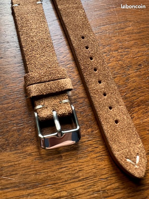 Bracelet De Montre Cuir CLIMBER Beige Clair 18mm - Neuf Jamais Porté