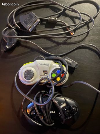 Câble Vidéo Péritel OFFICIEL Sega Megadrive 2 - Bleu - Pour Rétrogaming - Occasion Fonctionnel