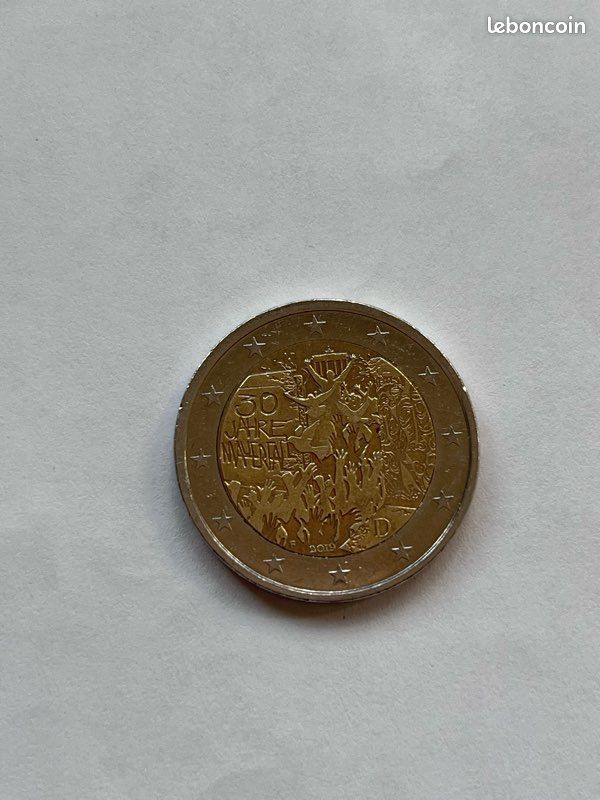 Pièce de 2 euros commémorative chute du mur de Berlin (image 2)