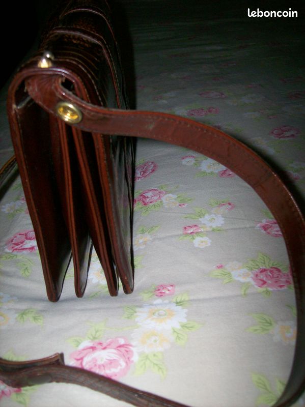 Sac bandoulière vintage en croco (image 2)