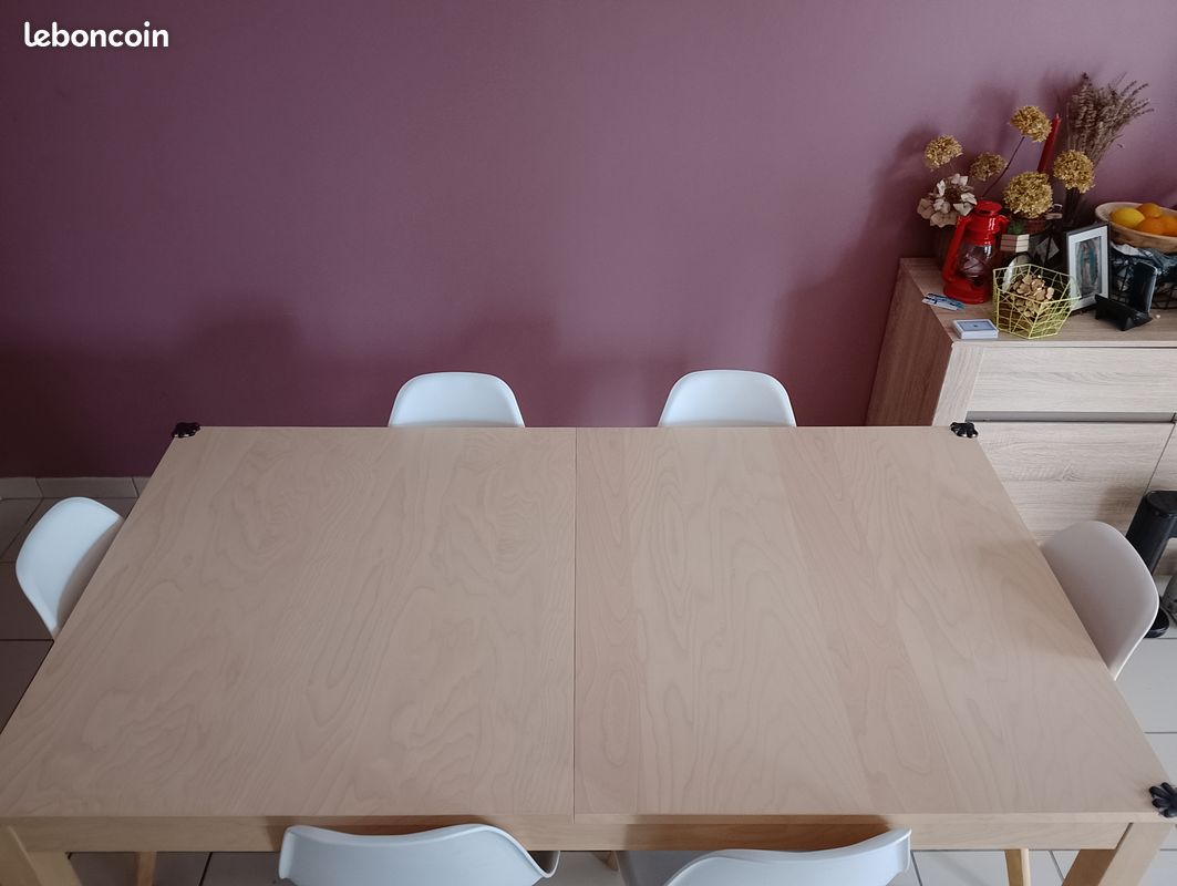 Table à manger extensible 8 places + Chaises (ou séparément) (image 3)