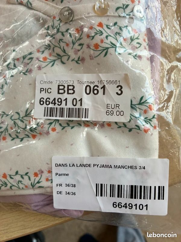 Haut De Pyjama Linvosges En Coton - Taille 34/36, Blanc, Neuf Avec étiquettes