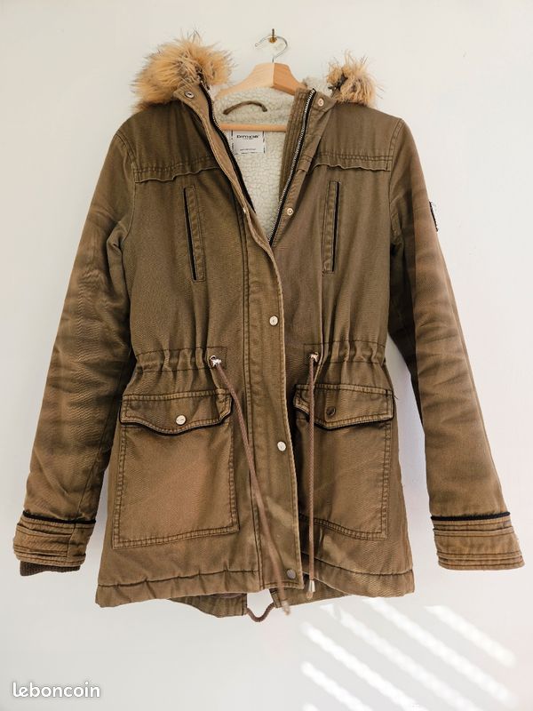 Zara Parka Kaki Fourrure Femme Fausse Fourrure Parka Pimkie Kaki