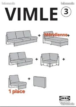 Divers Housses NEUVES VIMLE IKEA SAXEMARA pour canapé et angle. Indisponible chez IKEA. Coloris bleu vert. * Module Angle. * Module 1 place *Accoudoir large * Repose Pieds. A partir de 25 euros (image 6)