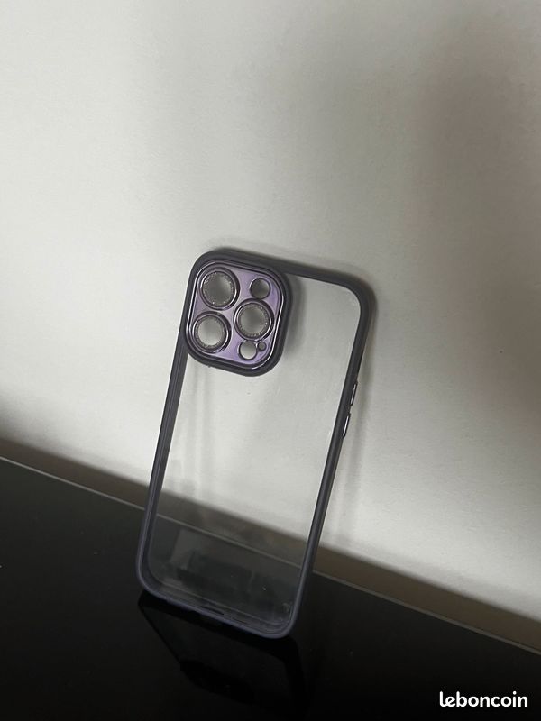 Coque iPhone 13 Pro Max violet transparent (image 3)