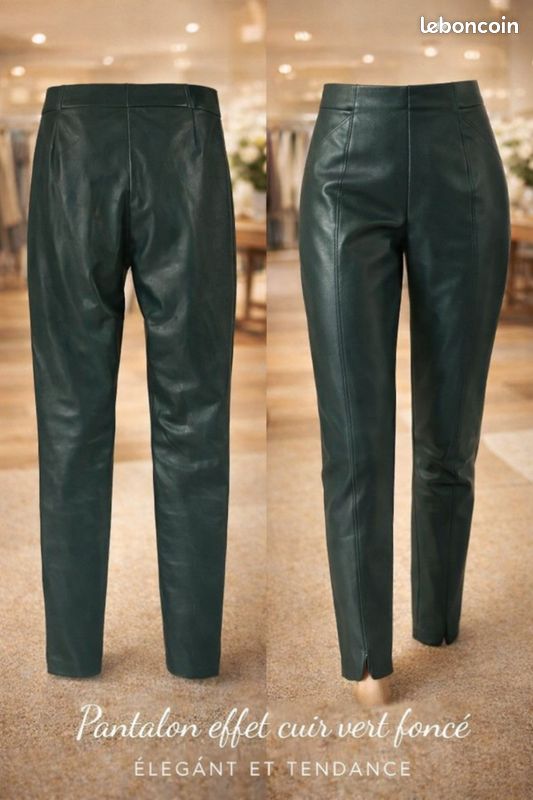 Pantalon cuir vegan Zara (image 1)