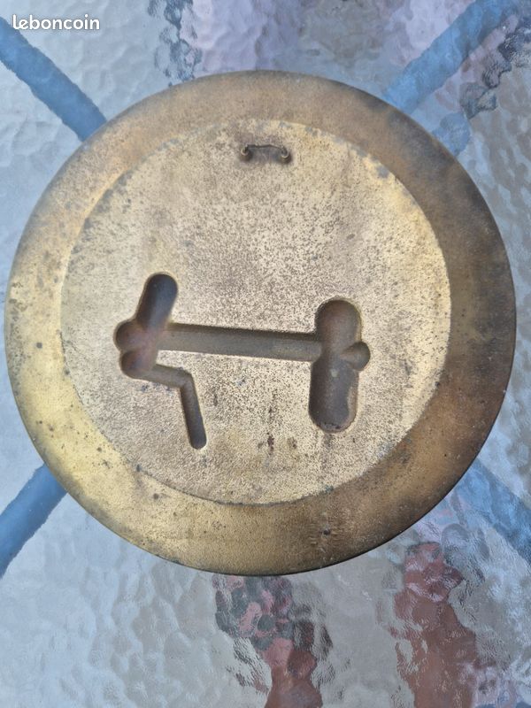 Assiette déco fonte laitonné vieilli (image 2)
