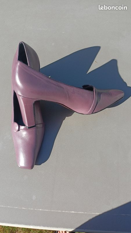 Chaussures escarpins cuir CX T41 (image 4)