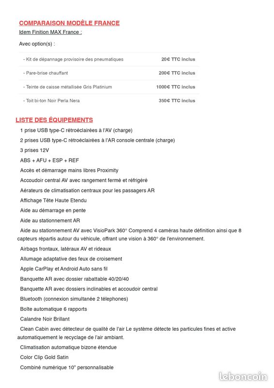 Citroen c5 aircross max - 145ch - toit bi-ton - pare brise chauff - 0 km / moins 23,5% sous prix neuf (image 5)