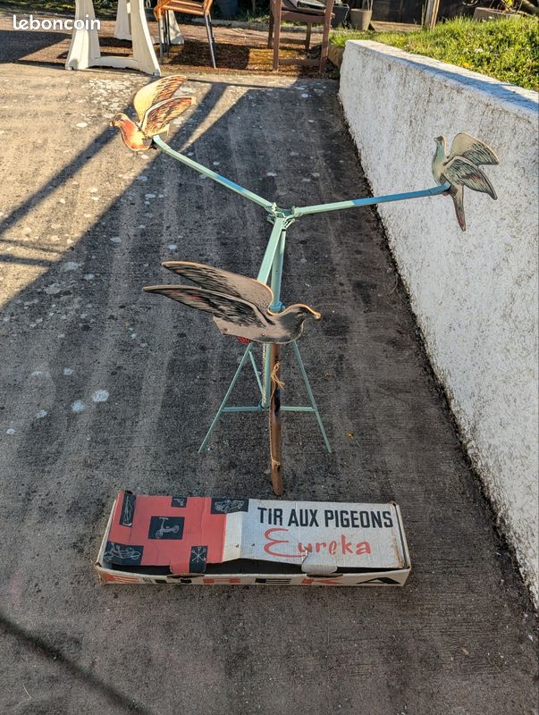 Jeu De Tir Sport Trainer Vintage En Tôle - Longueur 80 Cm - État Bon