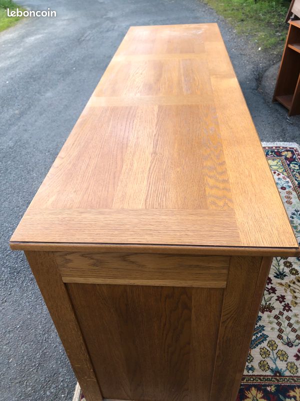 Buffet bas enfilade en chêne massif (image 3)