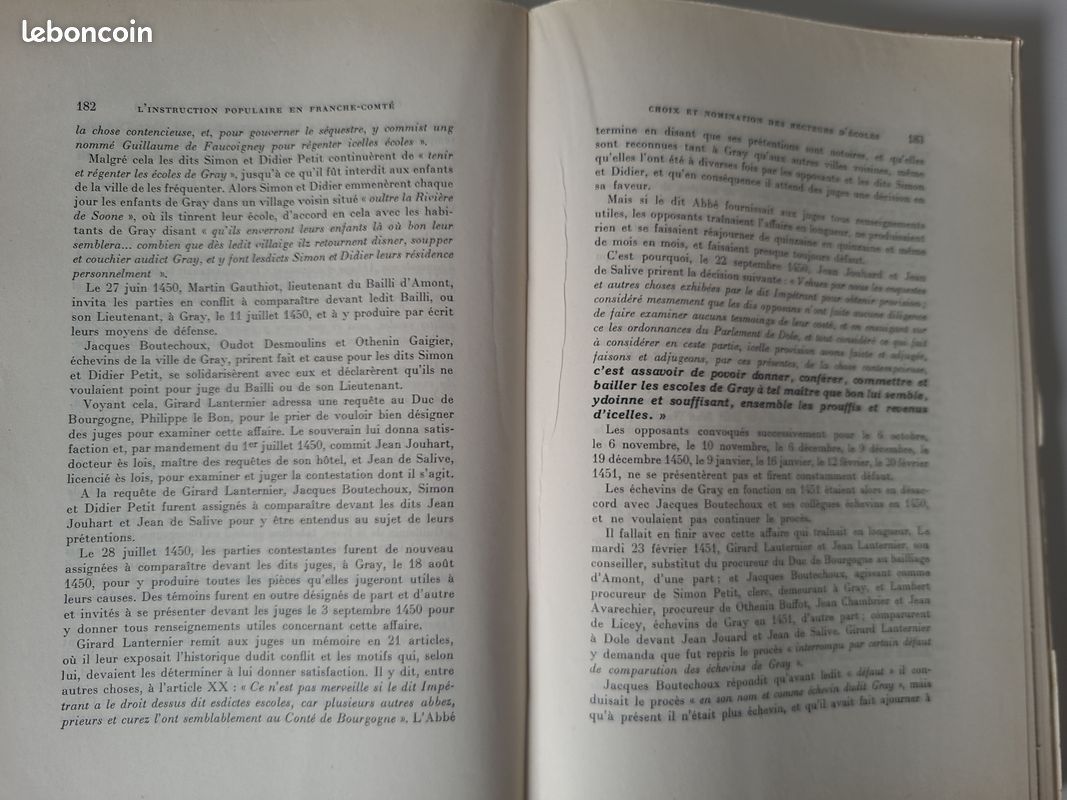L'instruction Populaire En Franche-Comté Avant 1792. Tome I & 2 (image 5)