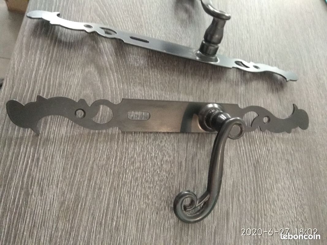 Poignée de porte en fer forgé neuf (image 1)
