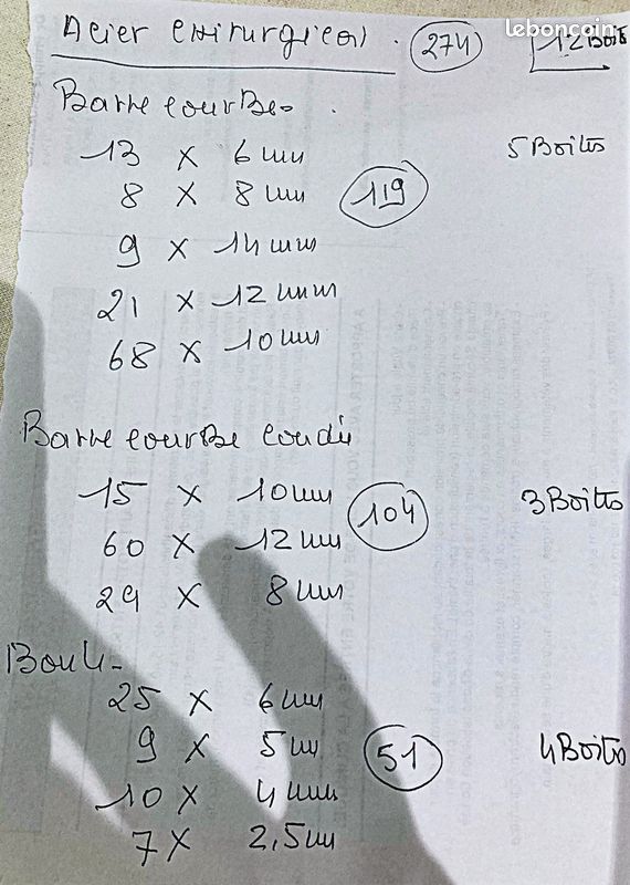 Lot PIERCINGS 1,6 acier chirurgical , 465 BARRES , 51 BOULES (pour pro ) (image 5)