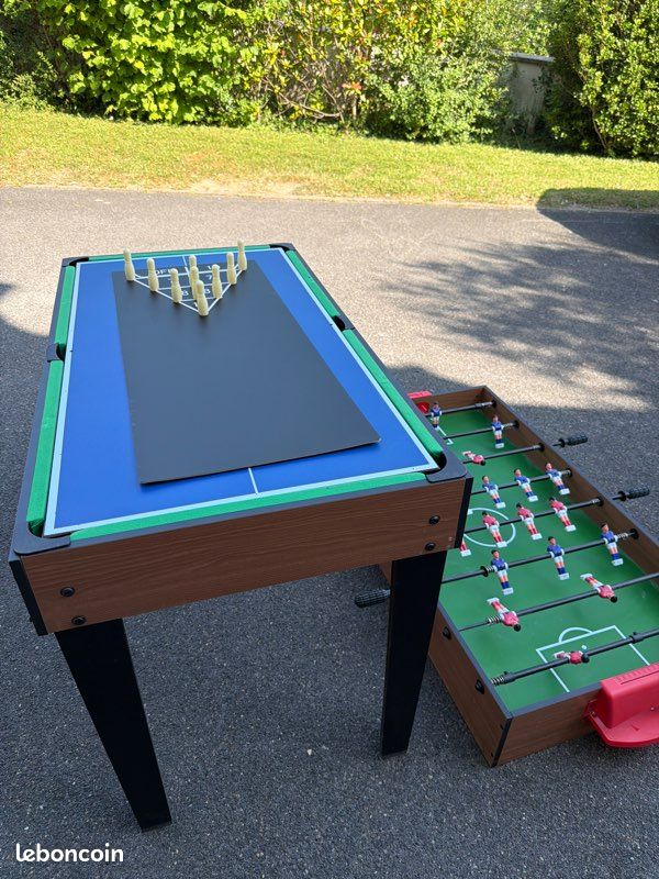 Table Multi-Jeux 5 en 1 – Baby-foot, Billard, Ping-Pong, Hockey & Shuffleboard (image 6)
