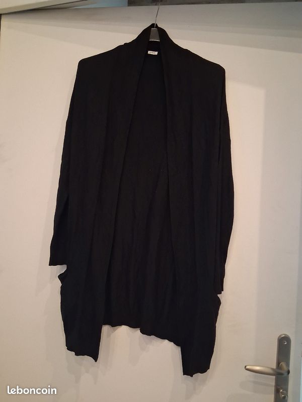 Veste fine longue 78 cms noire très jolies poches Pimkie taille M (image 1)