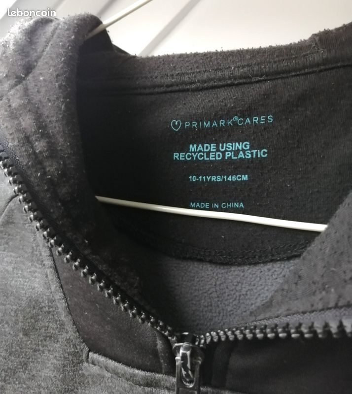 Sweat zippé à capuche Primark 10-11 ans (image 2)
