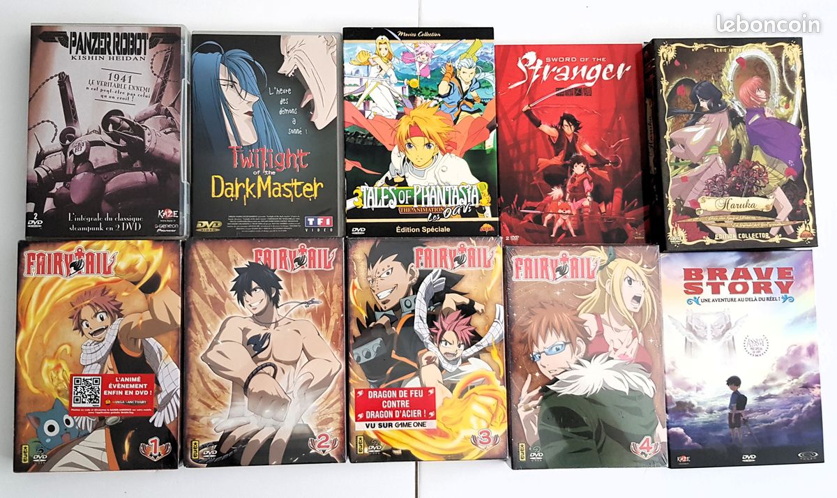 Lot de 10 coffret ou DVD Anime (image 1)
