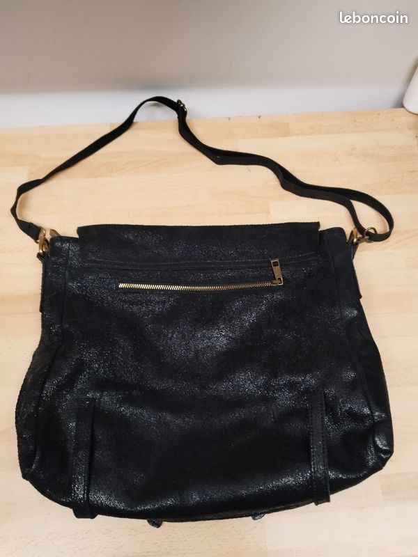 Sac à Main Cuir Blanc Avec Bandoulière - Marque GENUINE - Occasion Très Bon état