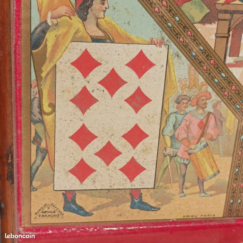 C. 1890 - RARISSIME JEU DE NAIN JAUNE ANCIEN ! Jouet XIX 149