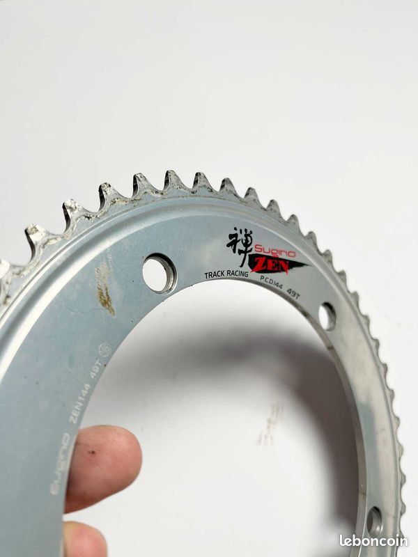 Plateau Vélo Vintage Sugino Aero Mighty 52 Dents - 144 BCD, 5 Bras, Alu, Pour Route/piste