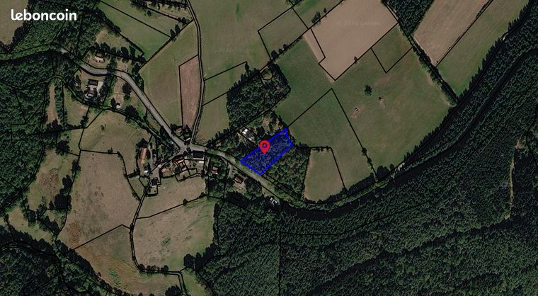 Vends terrain boise non constructible