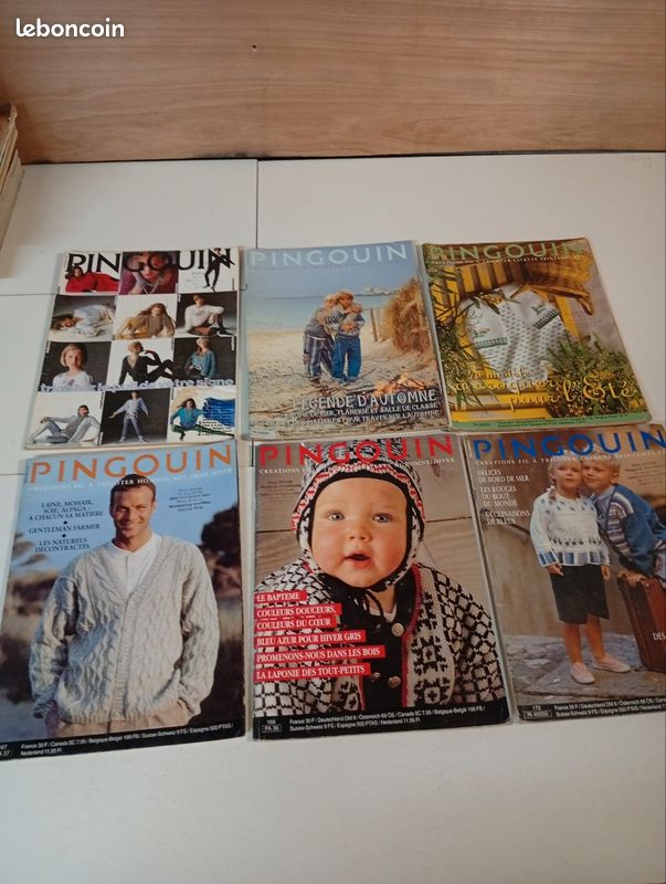 Lot de 6 Revue magazine pingouin fil (image 1)