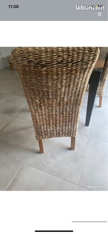 Lot de chaises en paille (image 3)