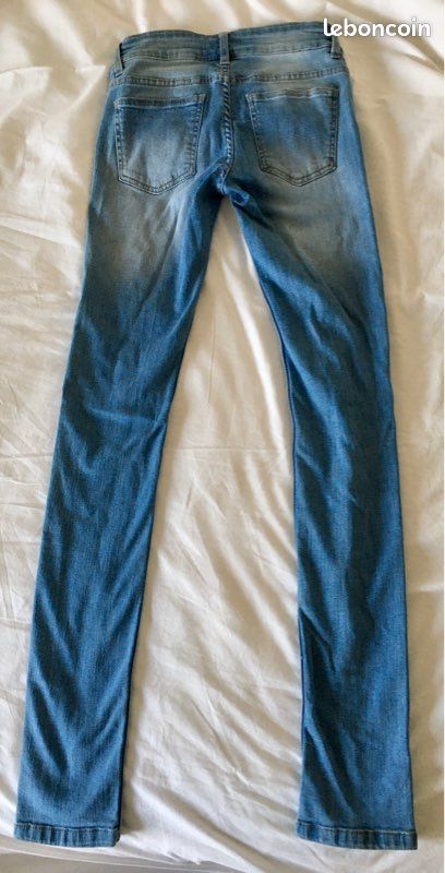 Jean slim taille basse PROMOD bleu - taille 34 (image 2)