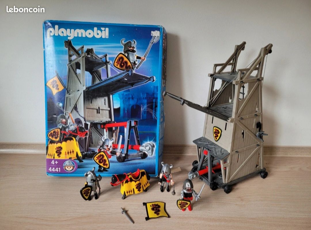 Tour D'assaut Playmobil 4441 Avec Dragon - À Compléter (pièces Manquantes) - Occasion