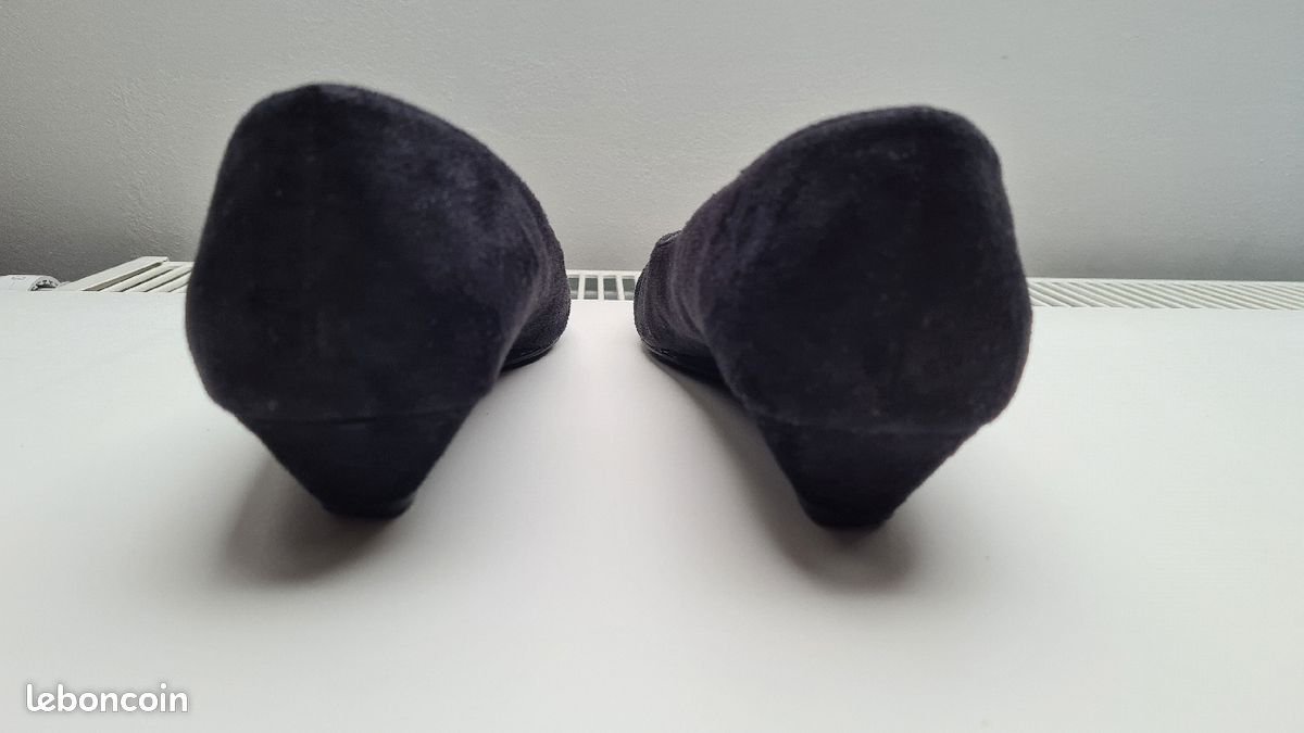 Ballerines noires petit talon 3cm (image 4)
