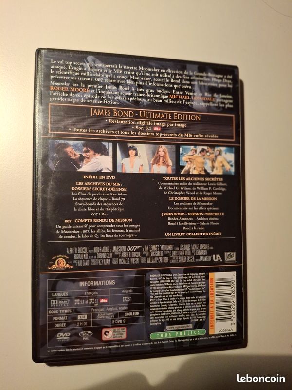 James Bond Moonraker Ultimate Édition 2 dvd (image 2)