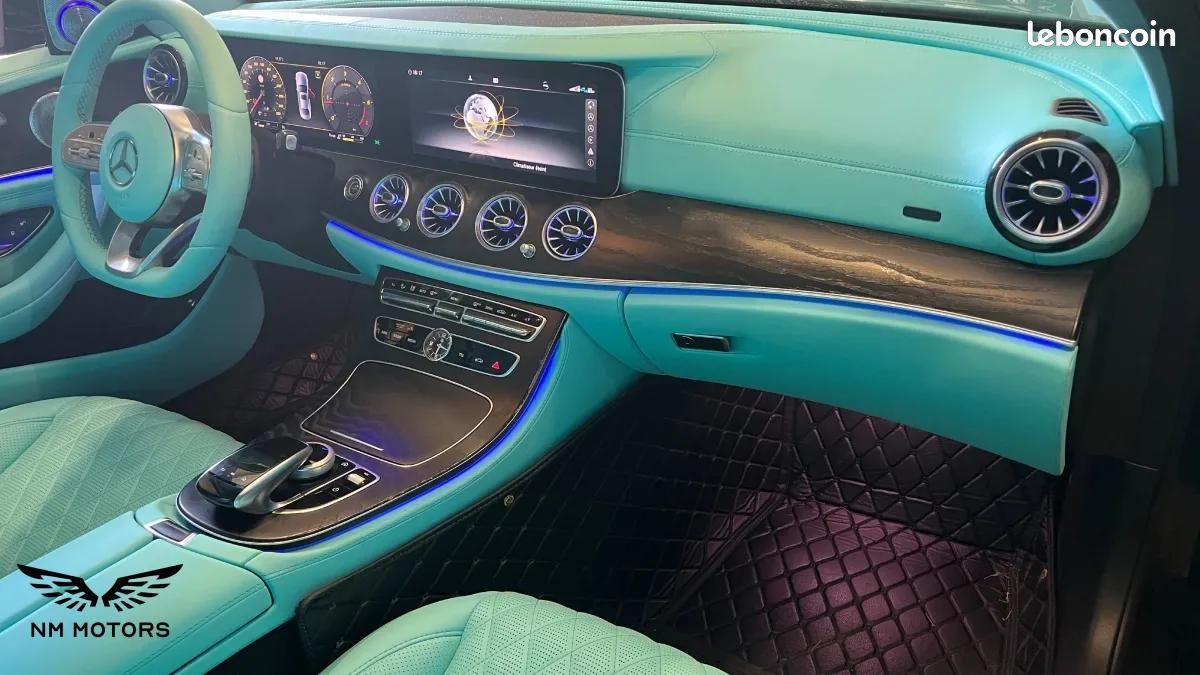 Mercedes Classe E 220 D 195 CV AMG LINE 4MATIC 9G-TRONIC BVA - INTERIEUR TIFFANY BLUE (image 21)