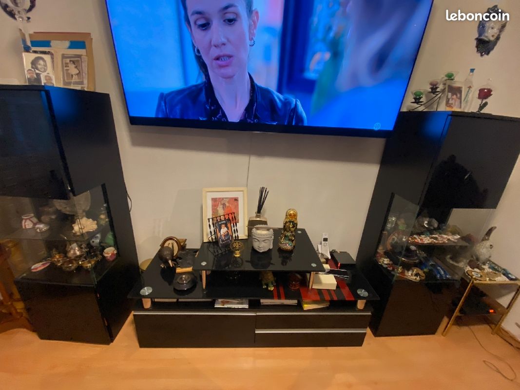 Meuble télé tv vitrine 3 elements (image 1)