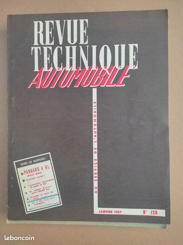 Revue technique automobile RTA 129 1957 Panhard 4 HL (image 1)