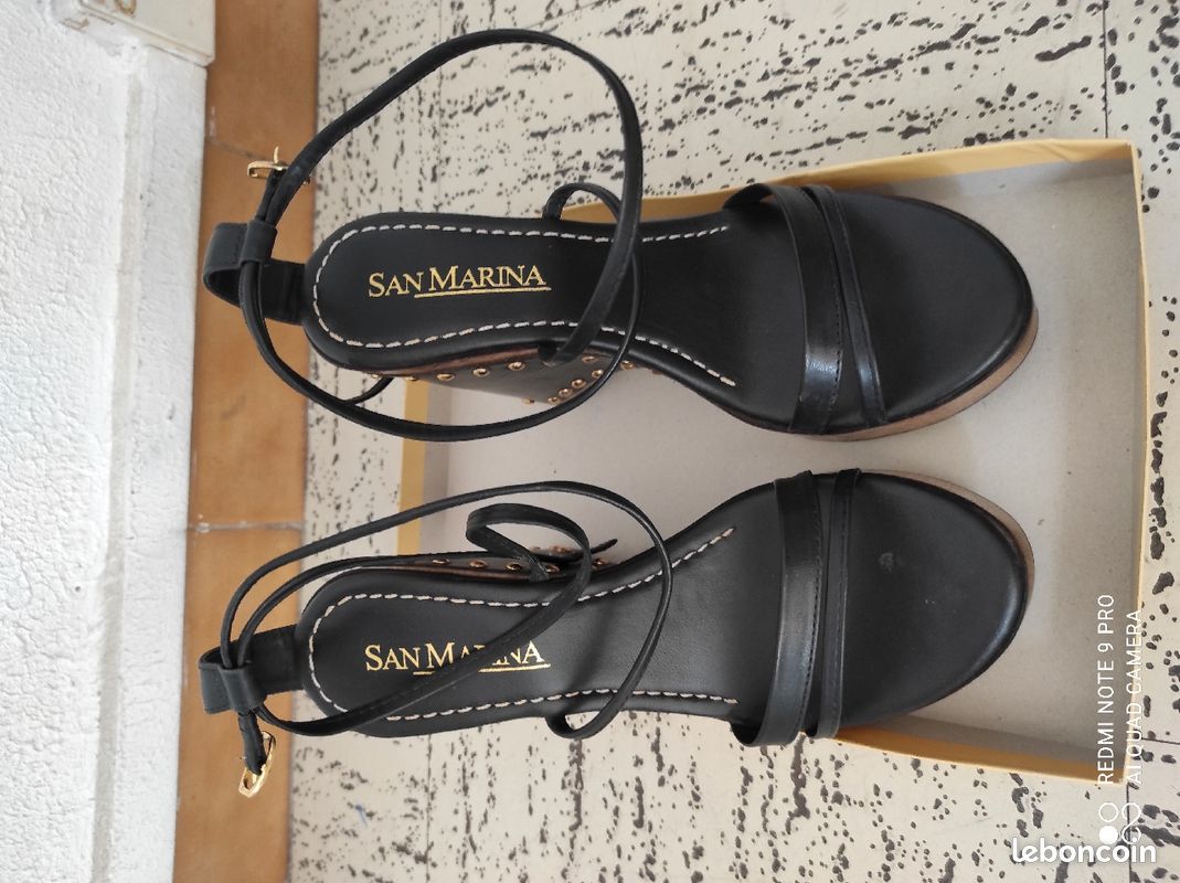 Chaussures cuir et bois San Marina (image 5)