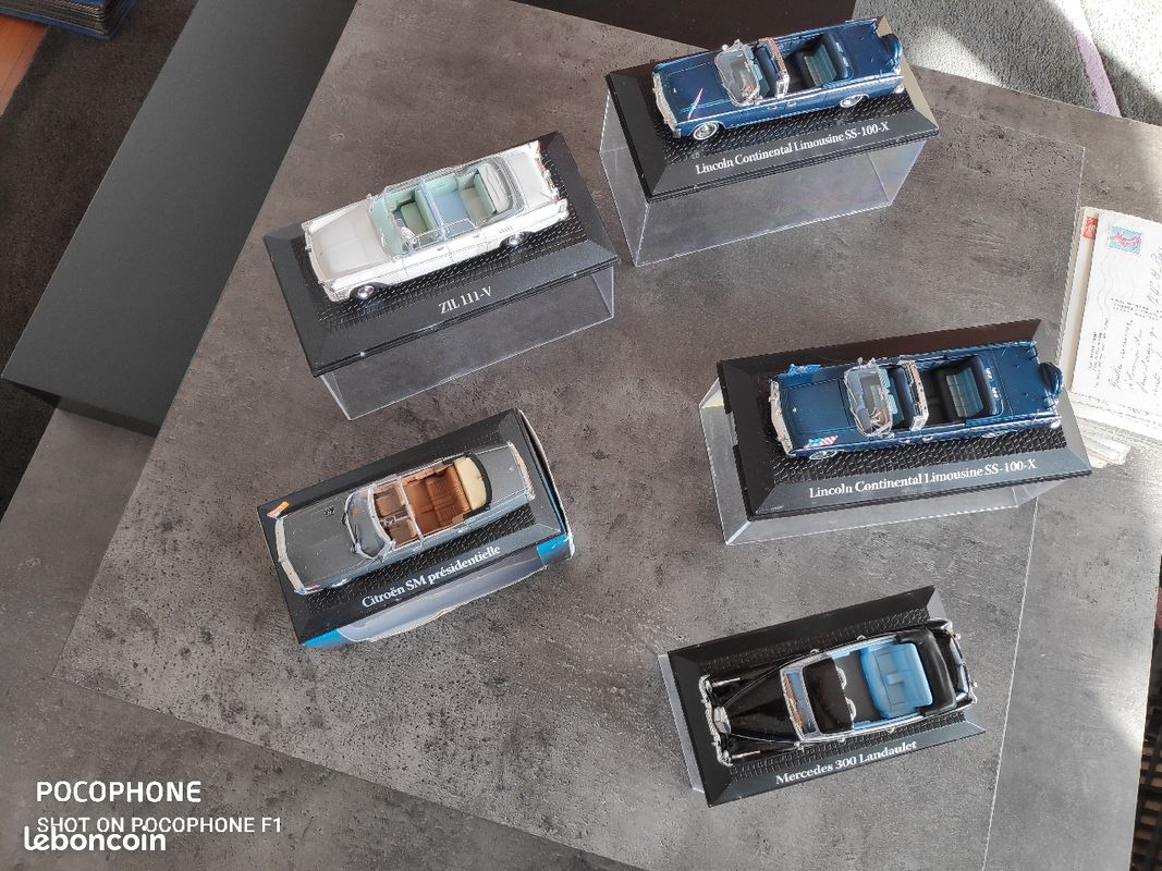 1/43 ixo atlas 2010 voitures présidentielles lincoln zil mercedes Citroën sm nb (image 2)