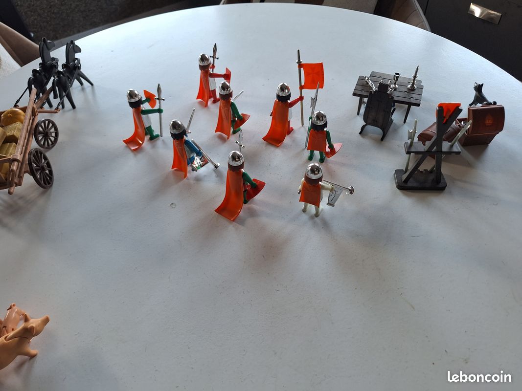 Lot De 3 Armes Médiévales Playmobil - Masses à Broches Grises Pour Chevaliers