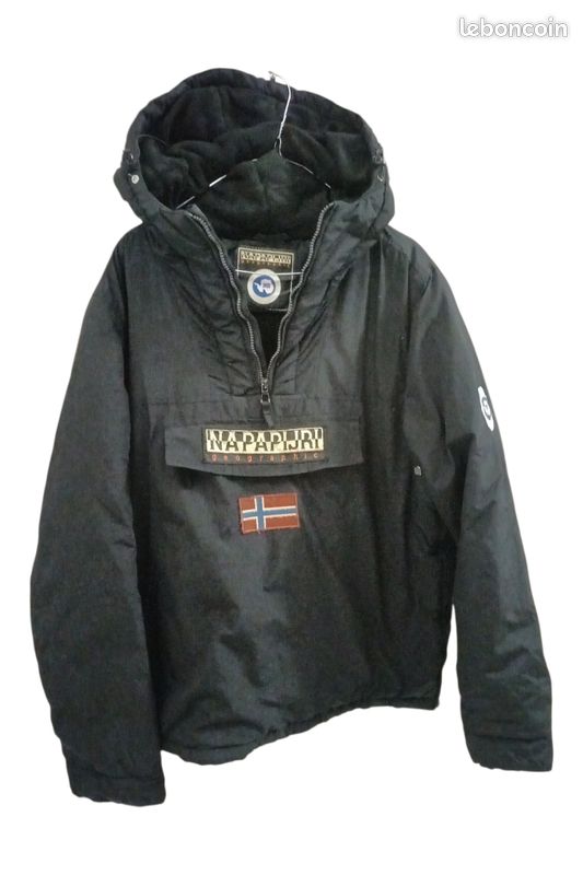 Veste Napapijri Rainforest homme taille XL noir coupe vent (image 1)