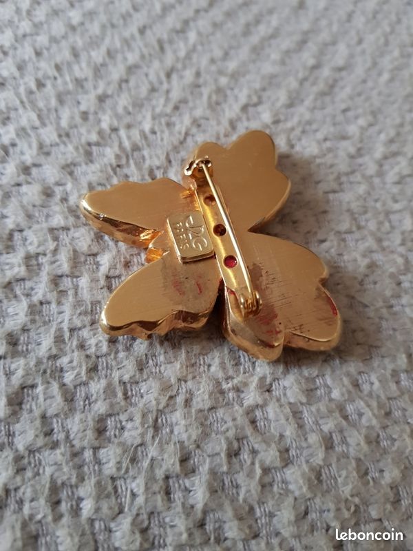 Broche Vintage Signée Jacky De G - Superbe état, Bijou D'occasion Unique