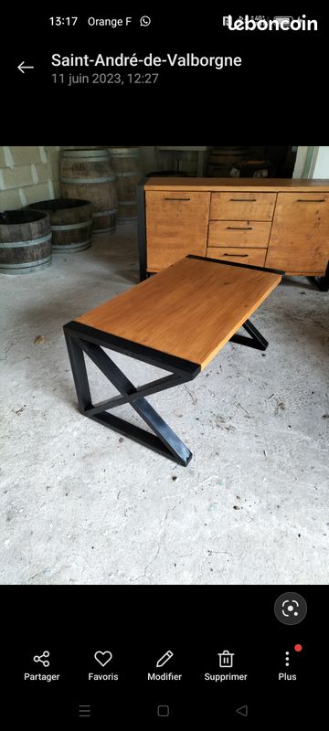 Table basse industrielle (image 1)