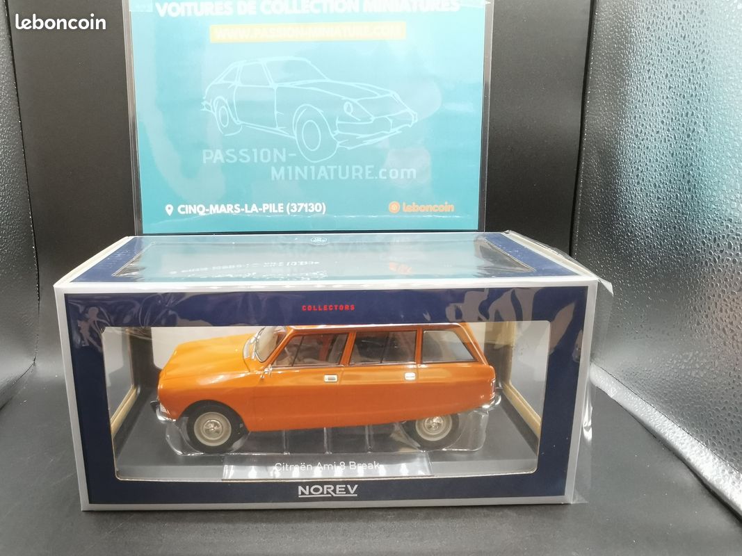 Citroën Ami 8 Break 1975 - Norev 1/18 - Orange - Neuve En Boîte