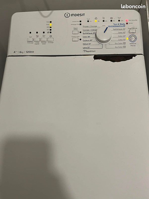 Maxine à laver Indesit 6kg 1200 tours (image 1)