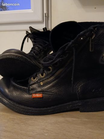 Bottines Kickers En Cuir Noir Pour Fille - Pointure 30, Occasion En Super état