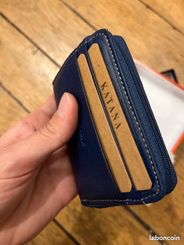Porte-Monnaie/Portefeuille En Cuir KATANA - Style Organisateur Avec Zip, Occasion