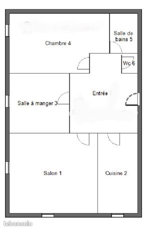 Appartement 3 pièces 64 m²